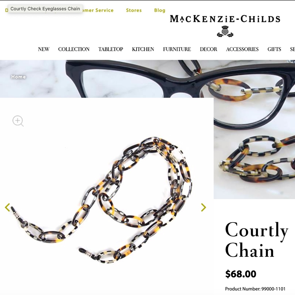 Mackenzie Childs Reading Glasses with Lanyard